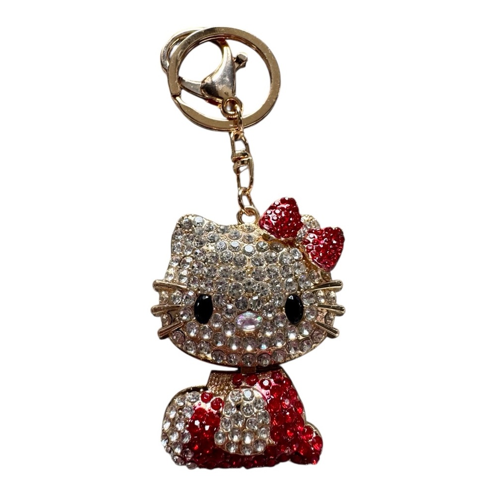 Hello Kitty Keychain with Red Accents NEW